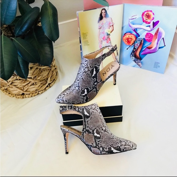 *NIB* Snake Print Slingback Ankle Booties - Picture 3 of 5